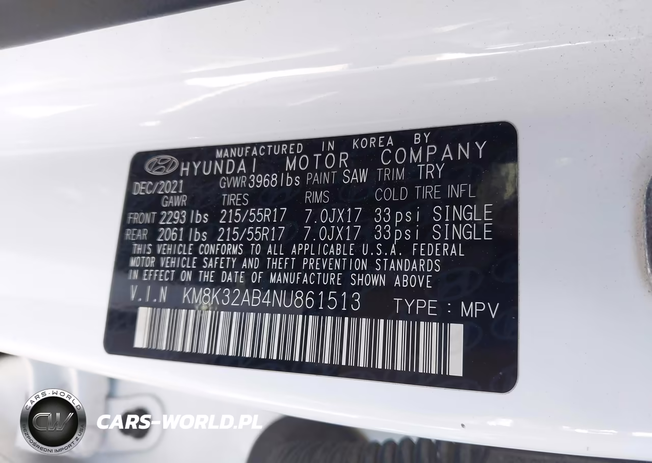 2022 Hyundai Kona Sel VIN:KM8K32AB4NU861513 - 9