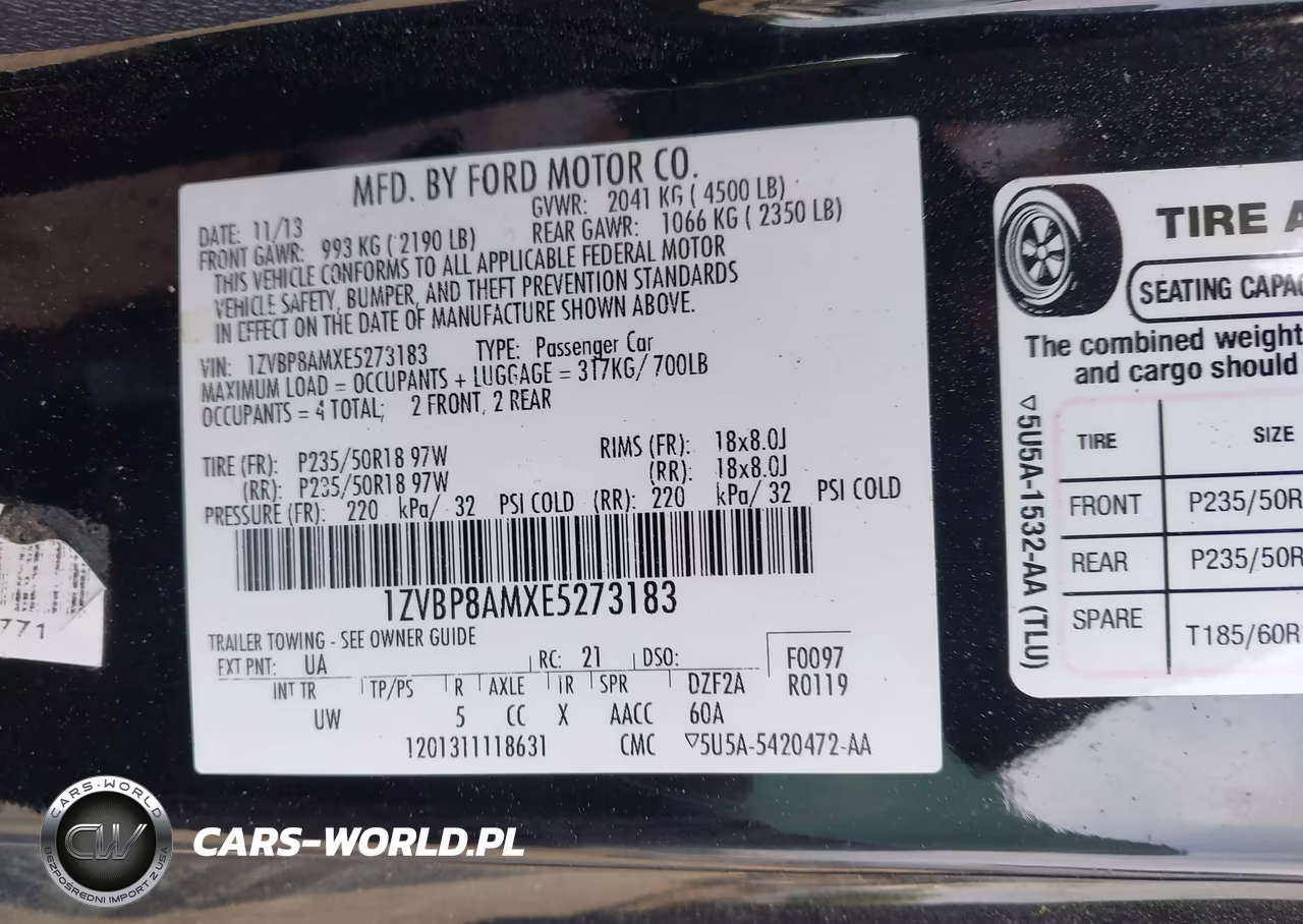 2014 Ford Mustang V6 VIN:1ZVBP8AMXE5273183 - 9