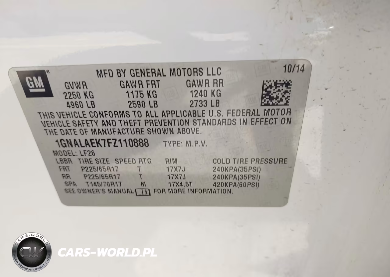 2015 Chevrolet Equinox Ls VIN:1GNALAEK7FZ110888 - 9