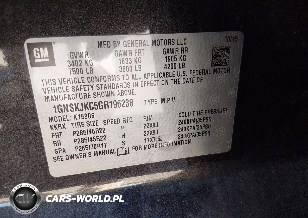 2016 Chevrolet Suburban Ltz VIN:1GNSKJKC5GR196238 - 9