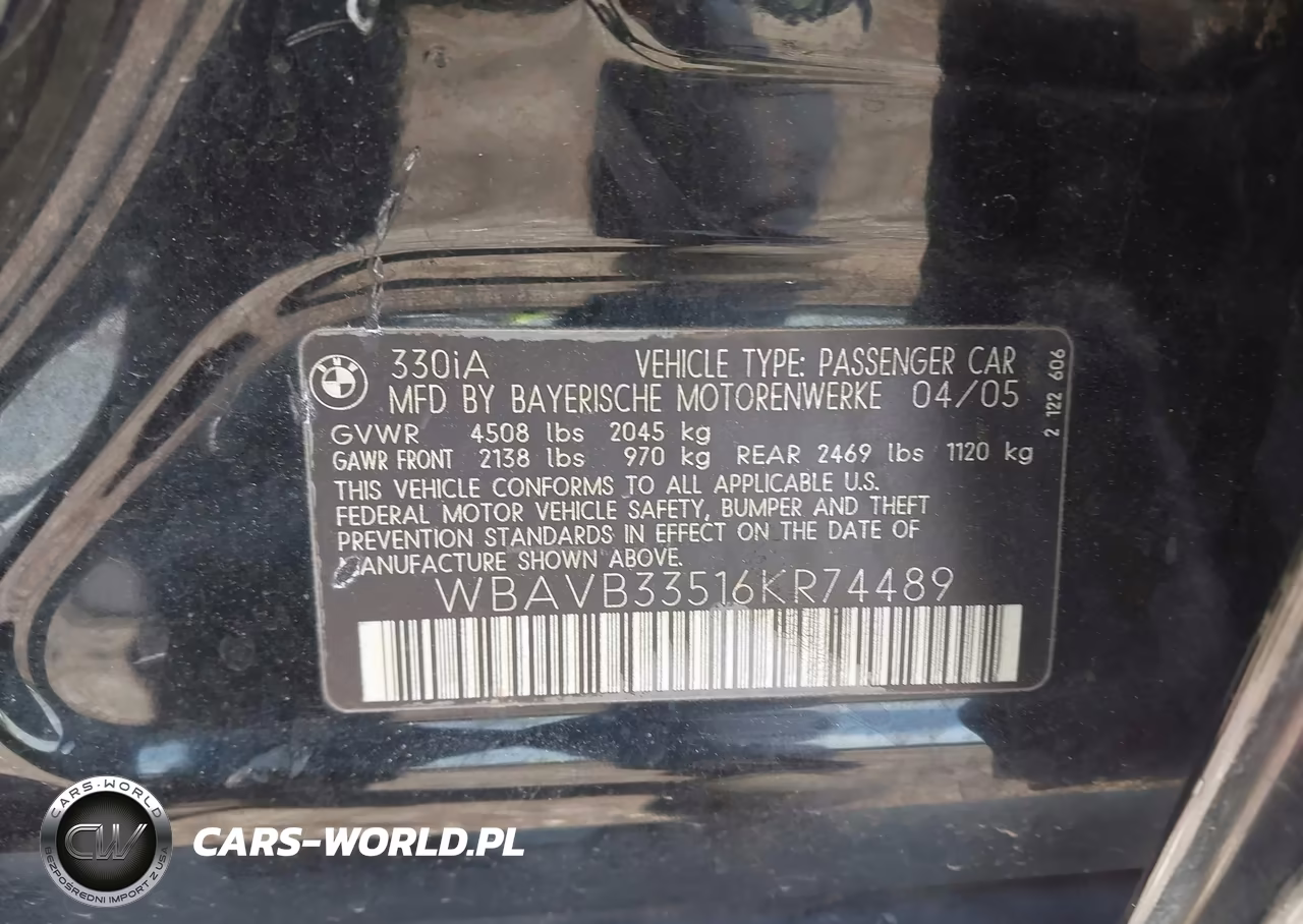 2006 BMW 330I VIN:WBAVB33516KR74489 - 9