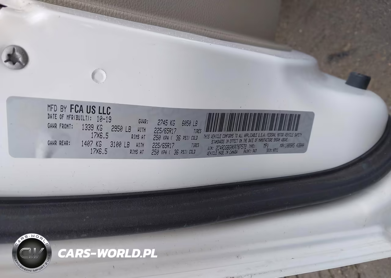 2019 Dodge Grand Caravan Se VIN:2C4RDGBG0KR787572 - 9
