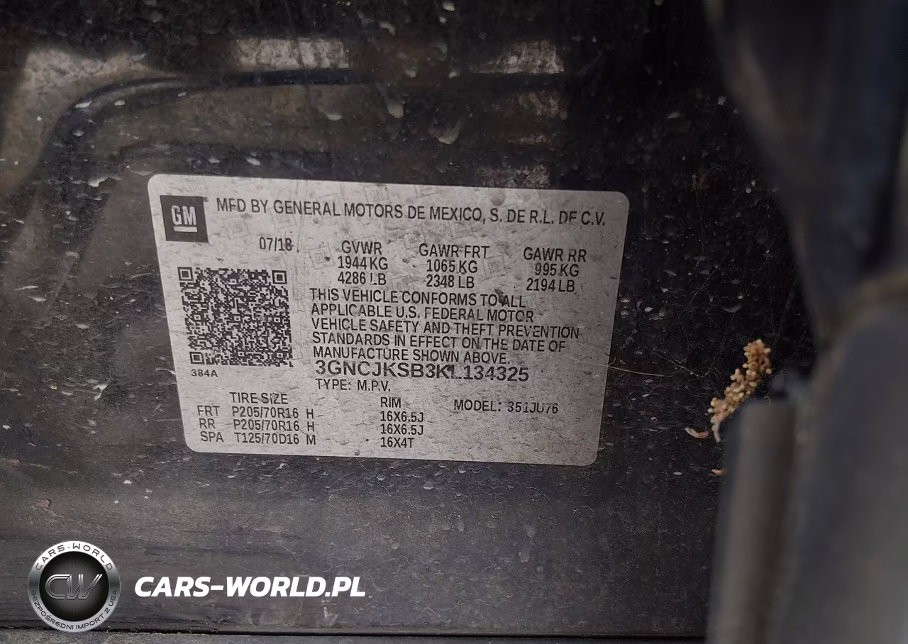 2019 Chevrolet Trax Ls VIN:3GNCJKSB3KL134325 - 9