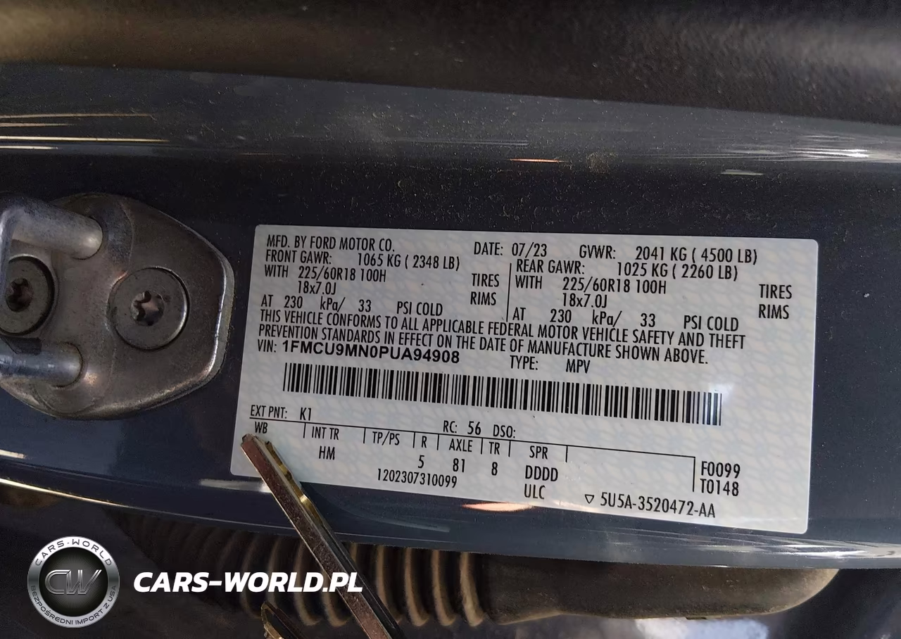 2023 Ford Escape St-Line VIN:1FMCU9MN0PUA94908 - 9