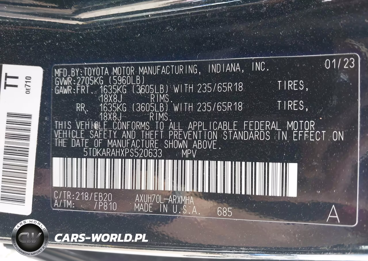 2023 Toyota Highlander Hybrid Xle VIN:5TDKARAHXPS520633 - 9