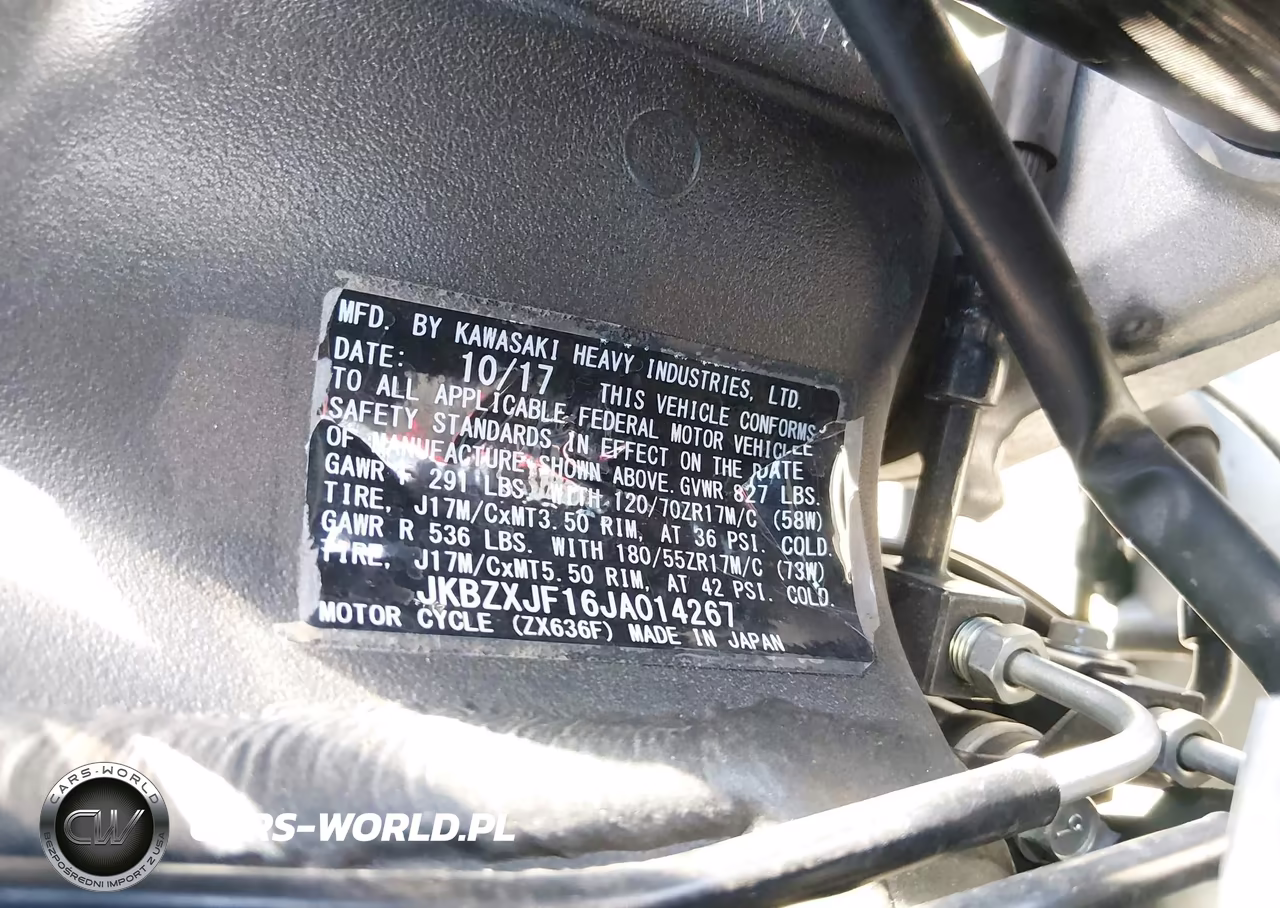2018 Kawasaki Zx636 F VIN:JKBZXJF16JA014267 - 10