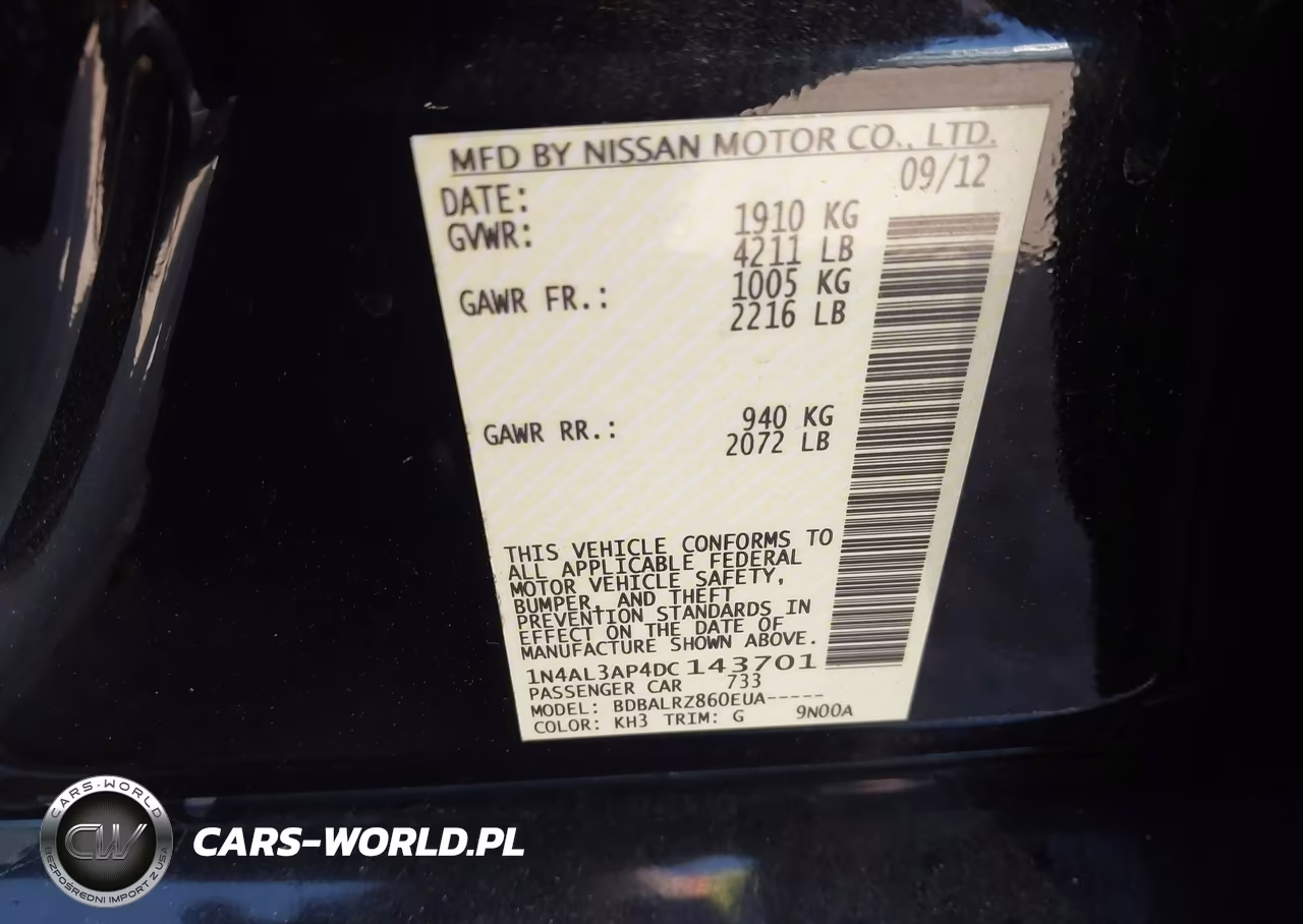 2013 Nissan Altima 2.5 S VIN:1N4AL3AP4DC143701 - 9
