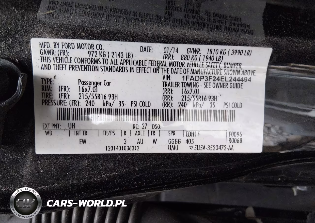 2014 Ford Focus Se VIN:1FADP3F24EL244494 - 9