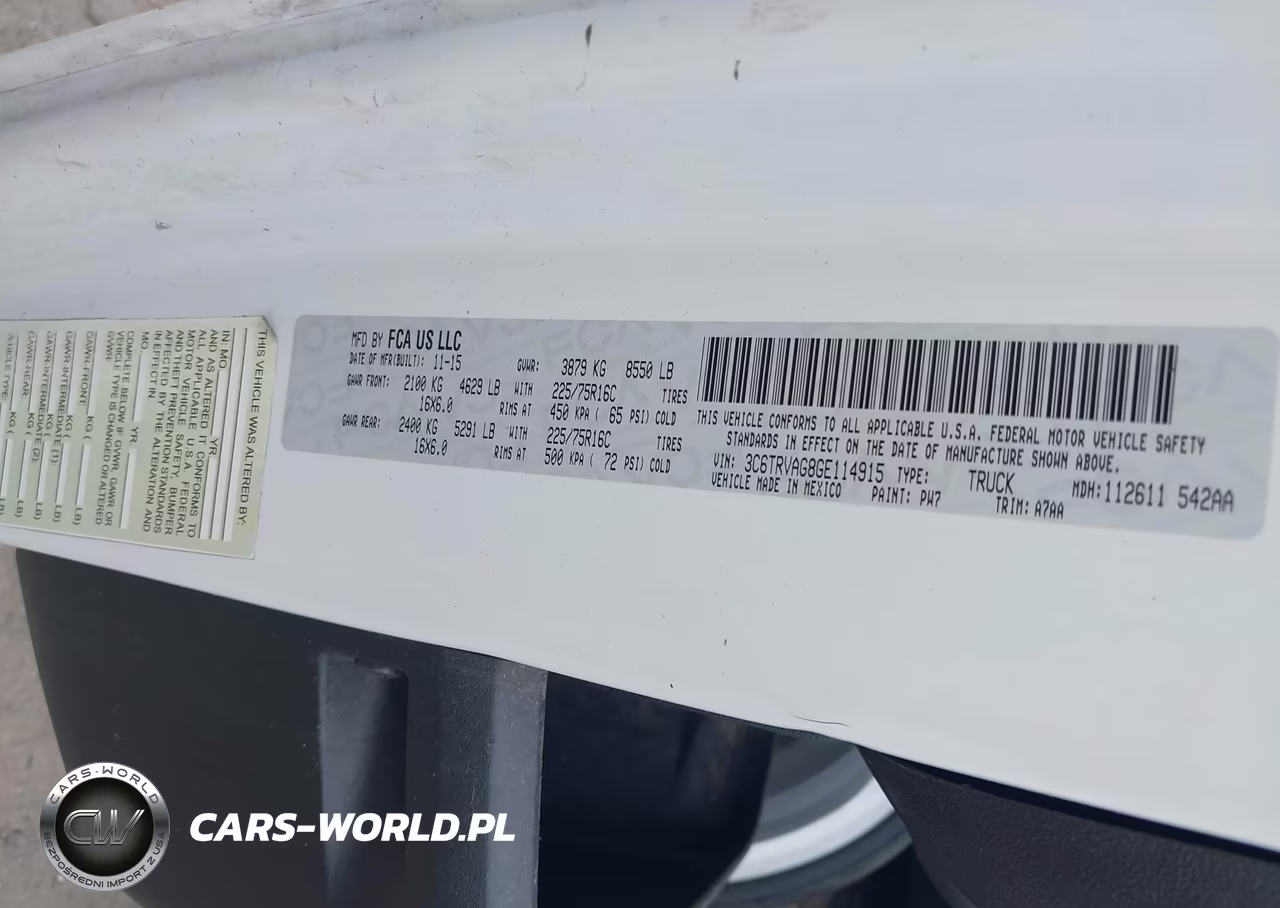2016 Ram Promaster 1500 Low Roof VIN:3C6TRVAG8GE114915 - 9