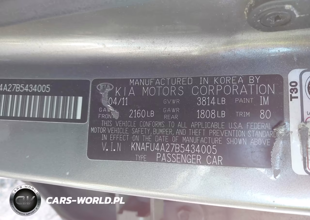 2011 Kia Forte Ex VIN:KNAFU4A27B5434005 - 9