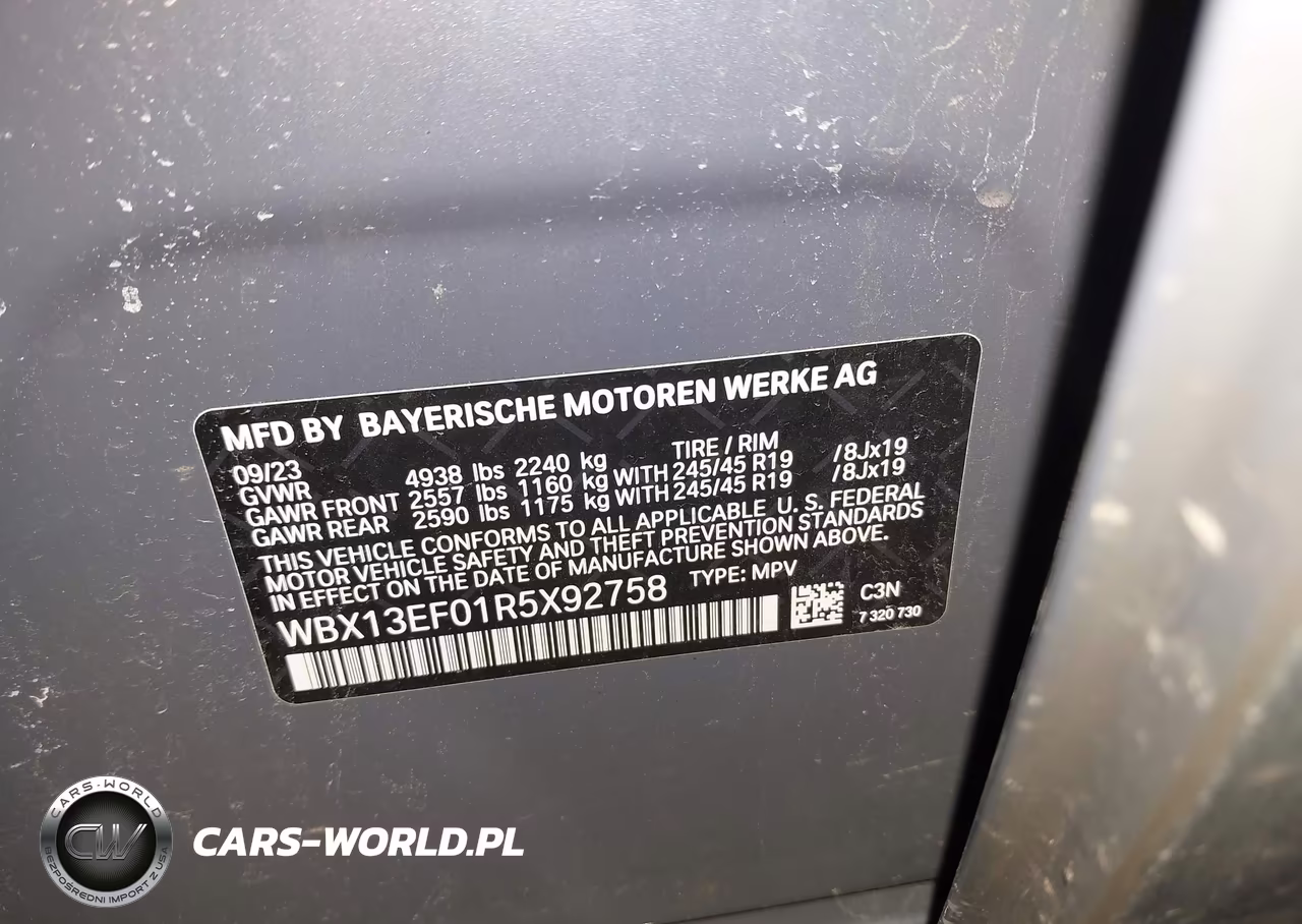2024 BMW X1 M35I VIN:WBX13EF01R5X92758 - 9