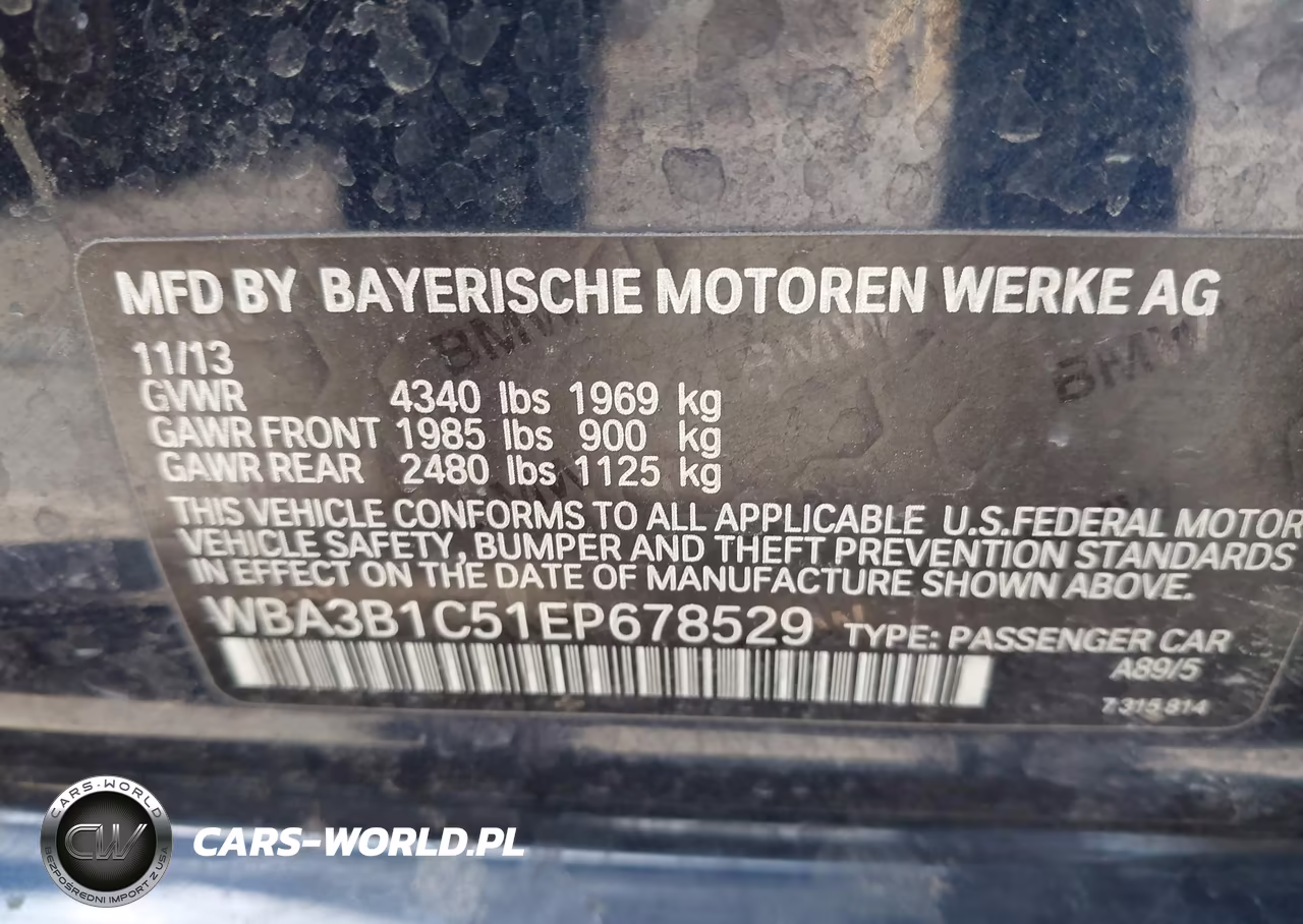 2014 BMW 320I VIN:WBA3B1C51EP678529 - 9
