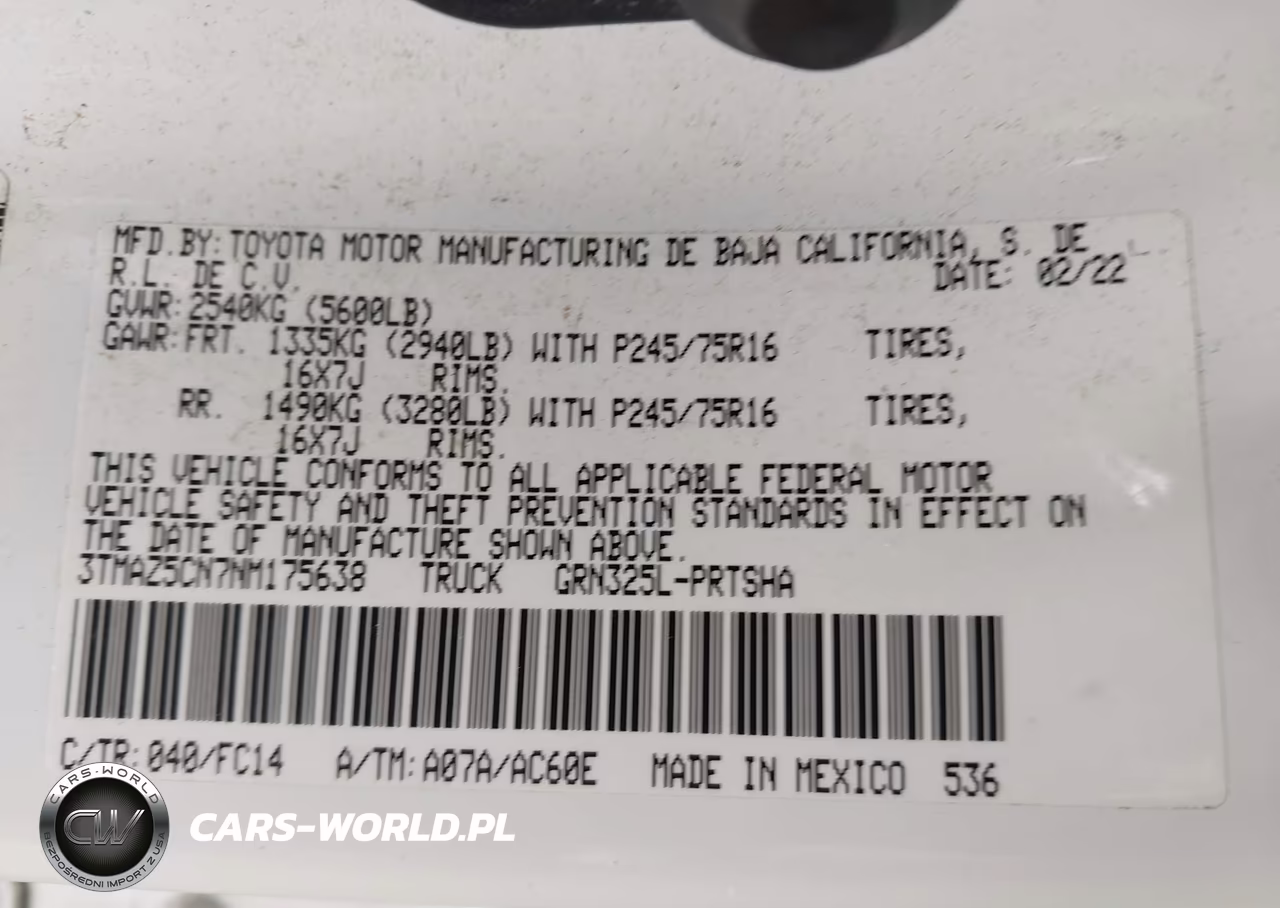 2022 Toyota Tacoma Sr5 V6 VIN:3TMAZ5CN7NM175638 - 9