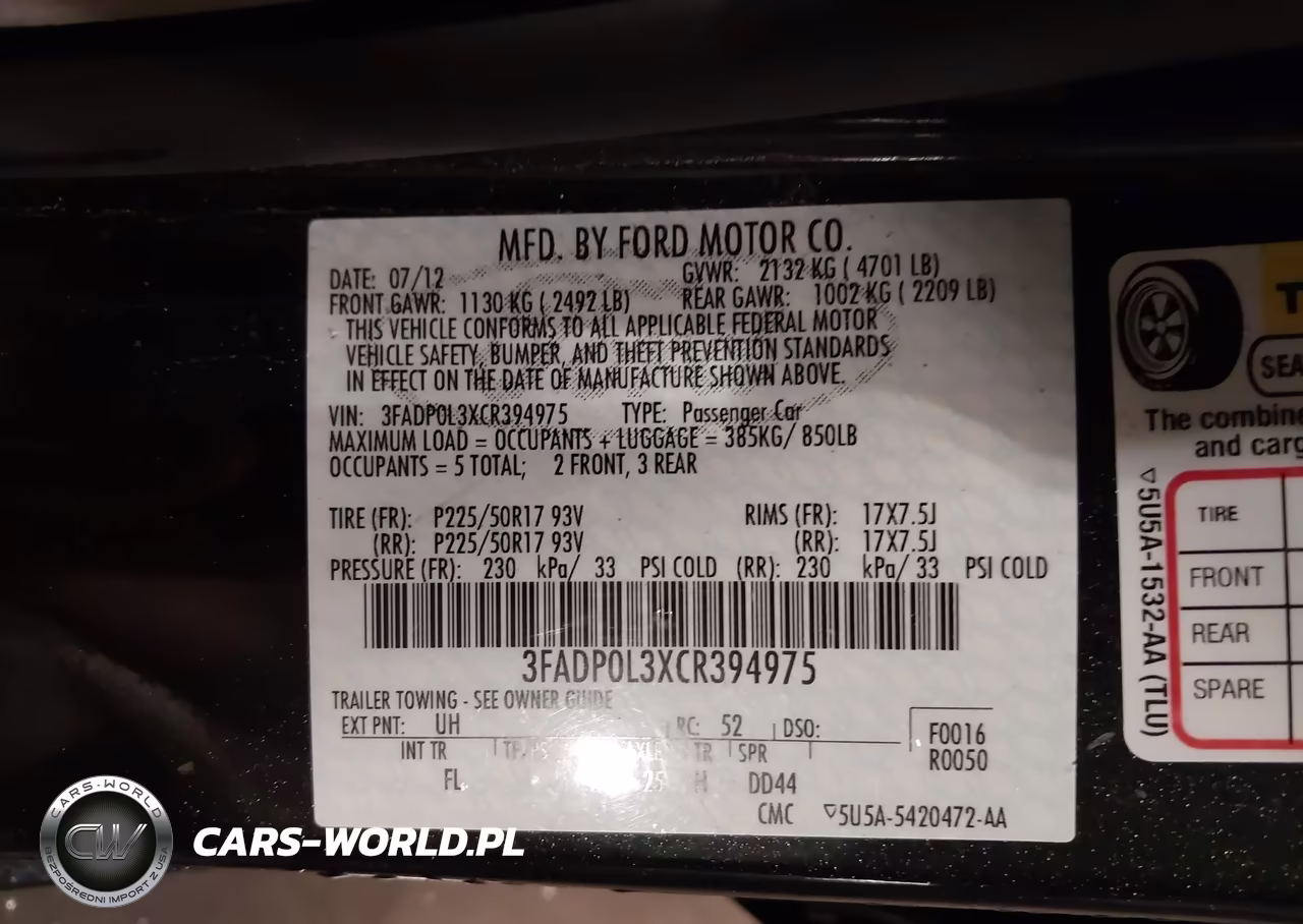 2012 Ford Fusion Hybrid VIN:3FADP0L3XCR394975 - 9