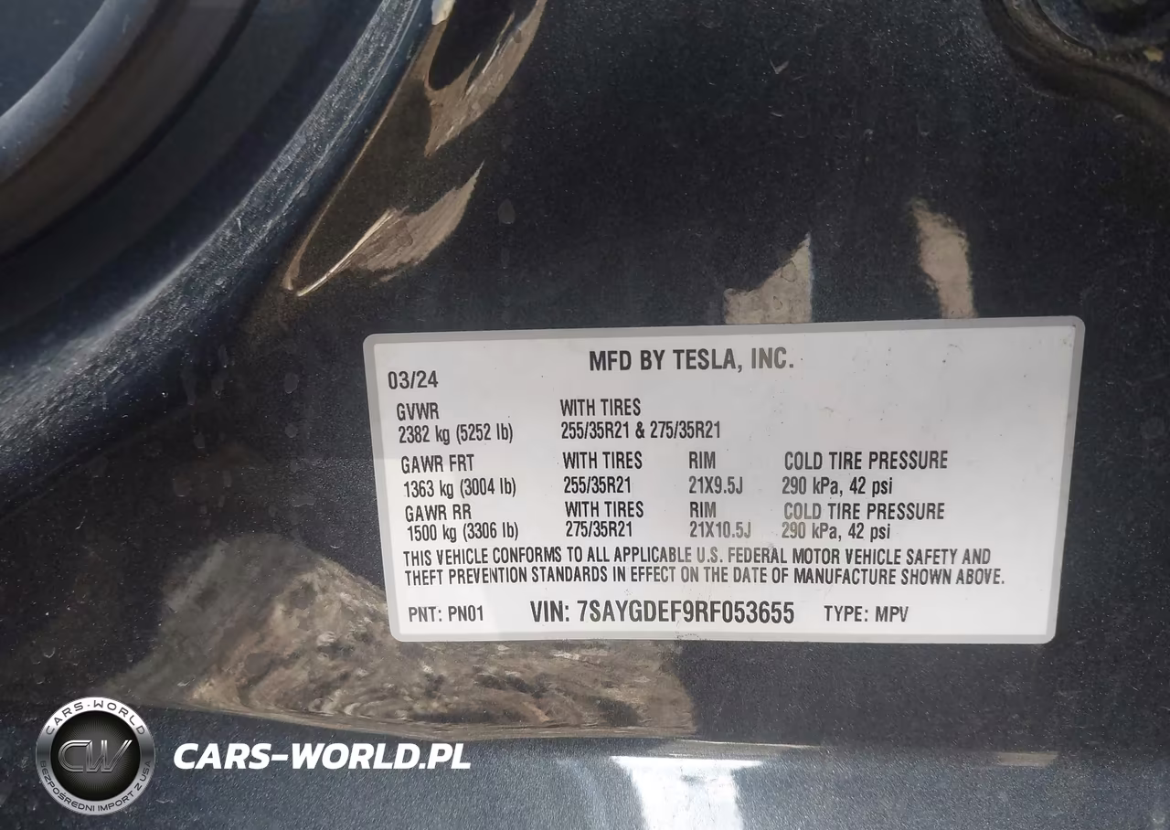 2024 Tesla Model Y Performance Dual Motor All-Wheel Drive VIN:7SAYGDEF9RF053655 - 9