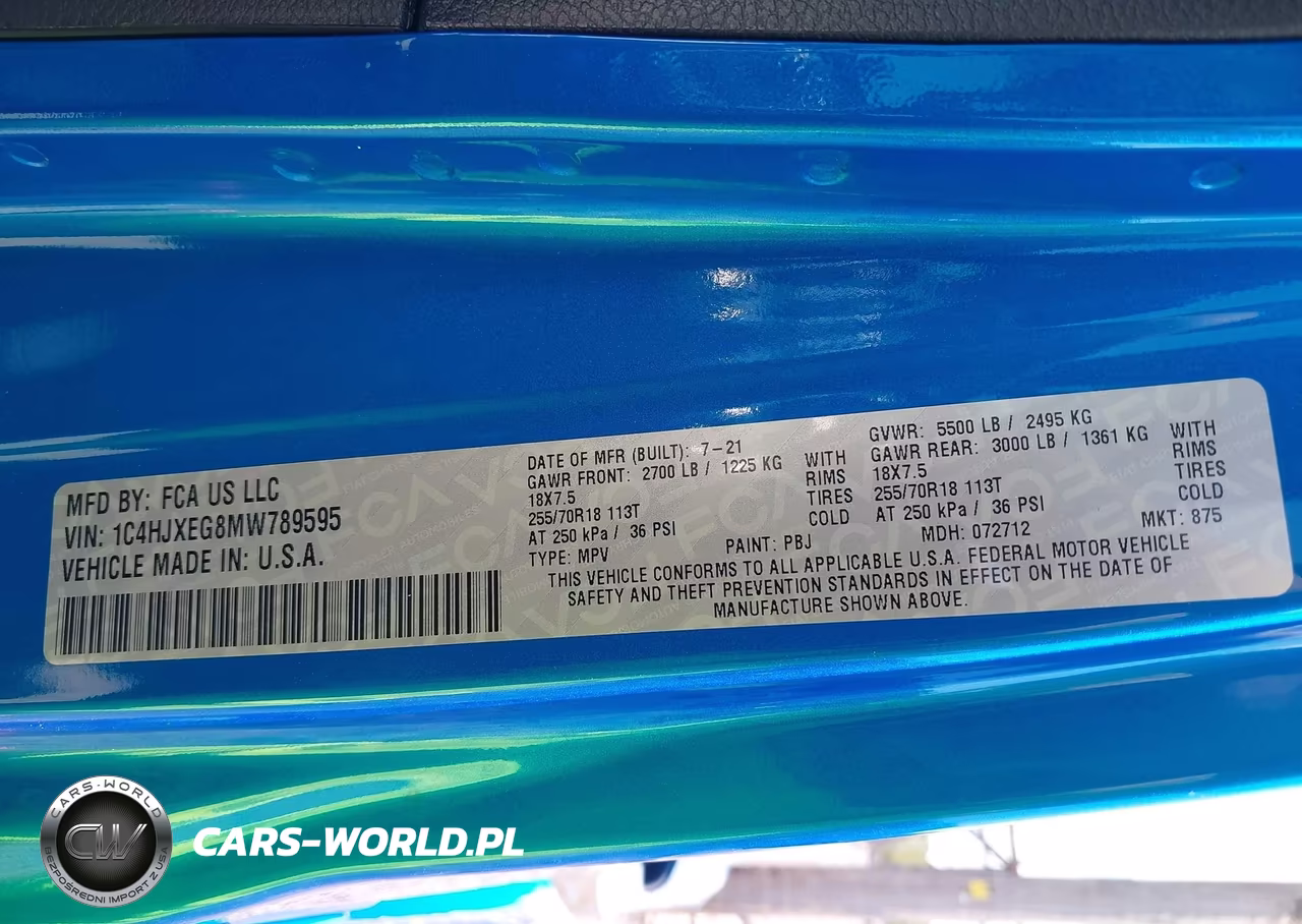 2021 Jeep Wrangler Unlimited Sahara 4X4 VIN:1C4HJXEG8MW789595 - 9