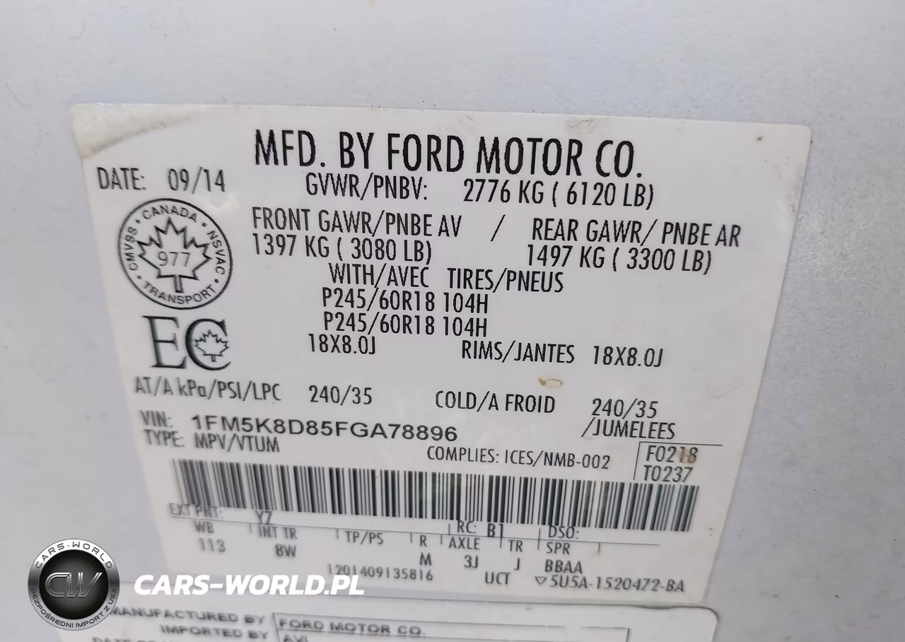 2015 Ford Explorer Xlt VIN:1FM5K8D85FGA78896 - 9