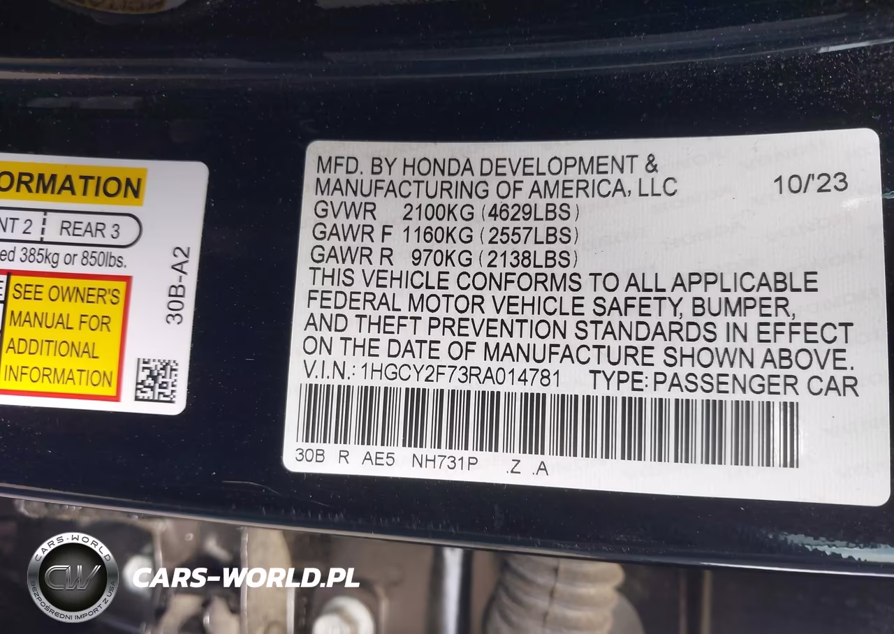 2024 Honda Accord Hybrid Sport-L VIN:1HGCY2F73RA014781 - 9