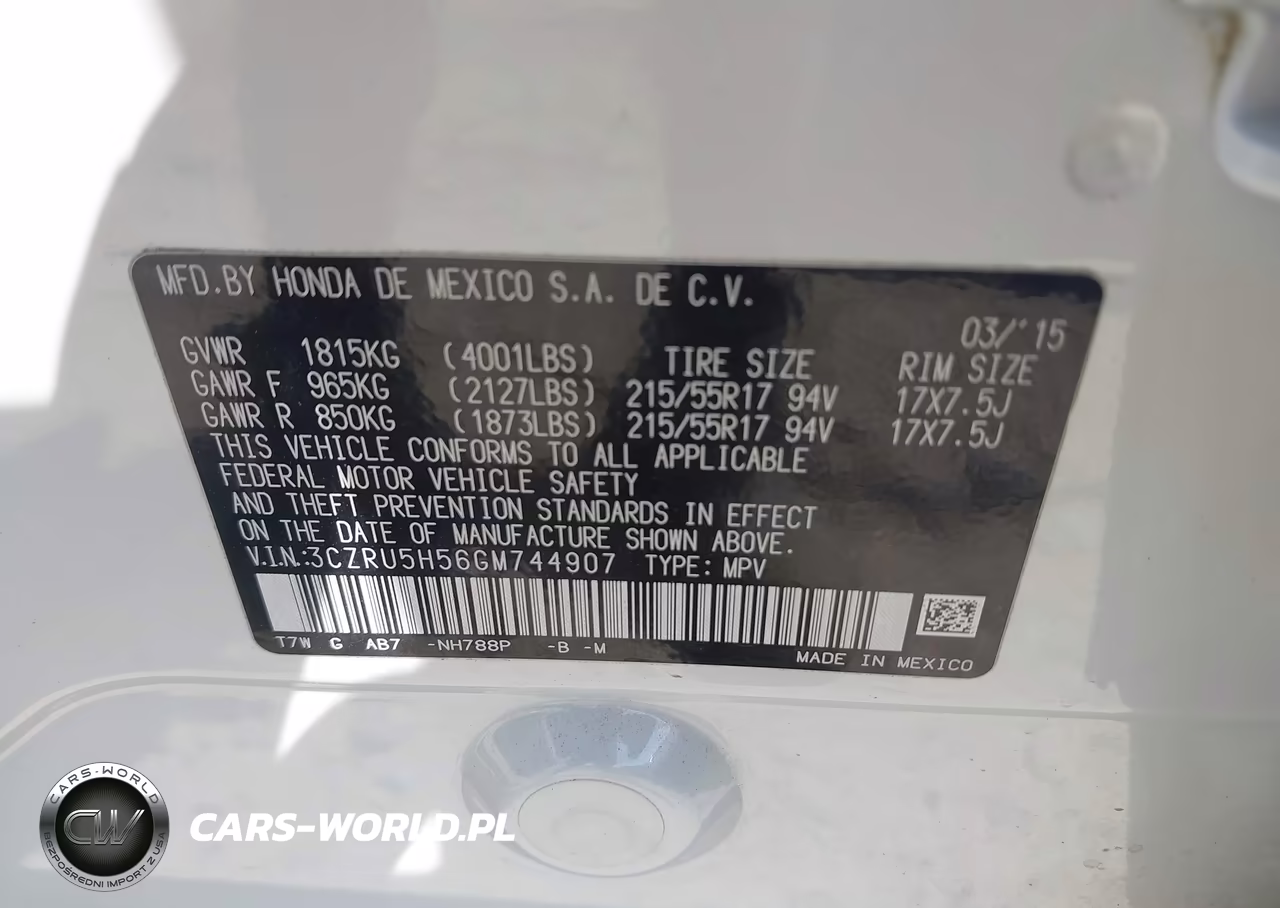 2016 Honda Hr-V Ex VIN:3CZRU5H56GM744907 - 9