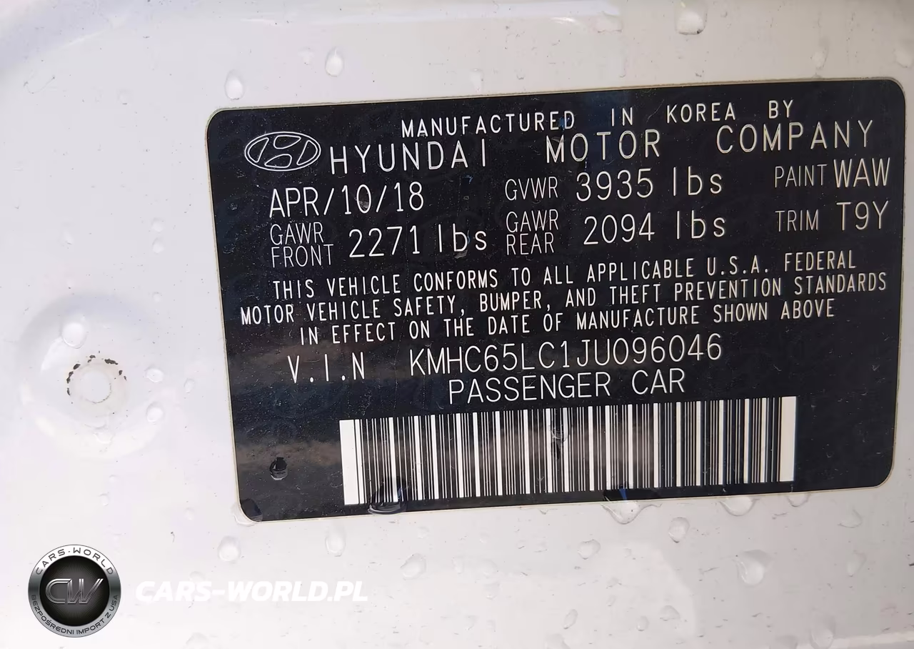 2018 Hyundai Ioniq Hybrid Blue VIN:KMHC65LC1JU096046 - 9