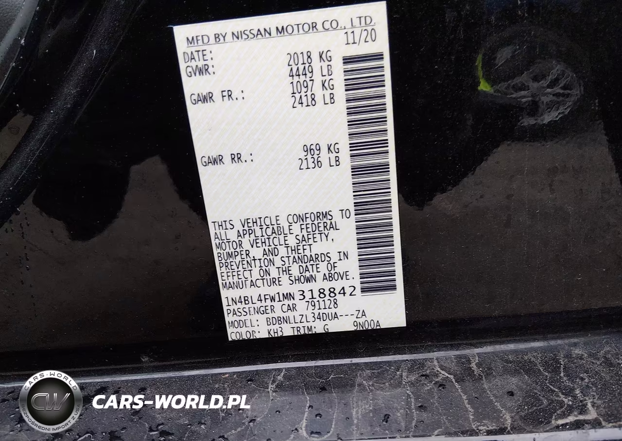 2021 Nissan Altima Platinum Intelligent Awd VIN:1N4BL4FW1MN318842 - 9