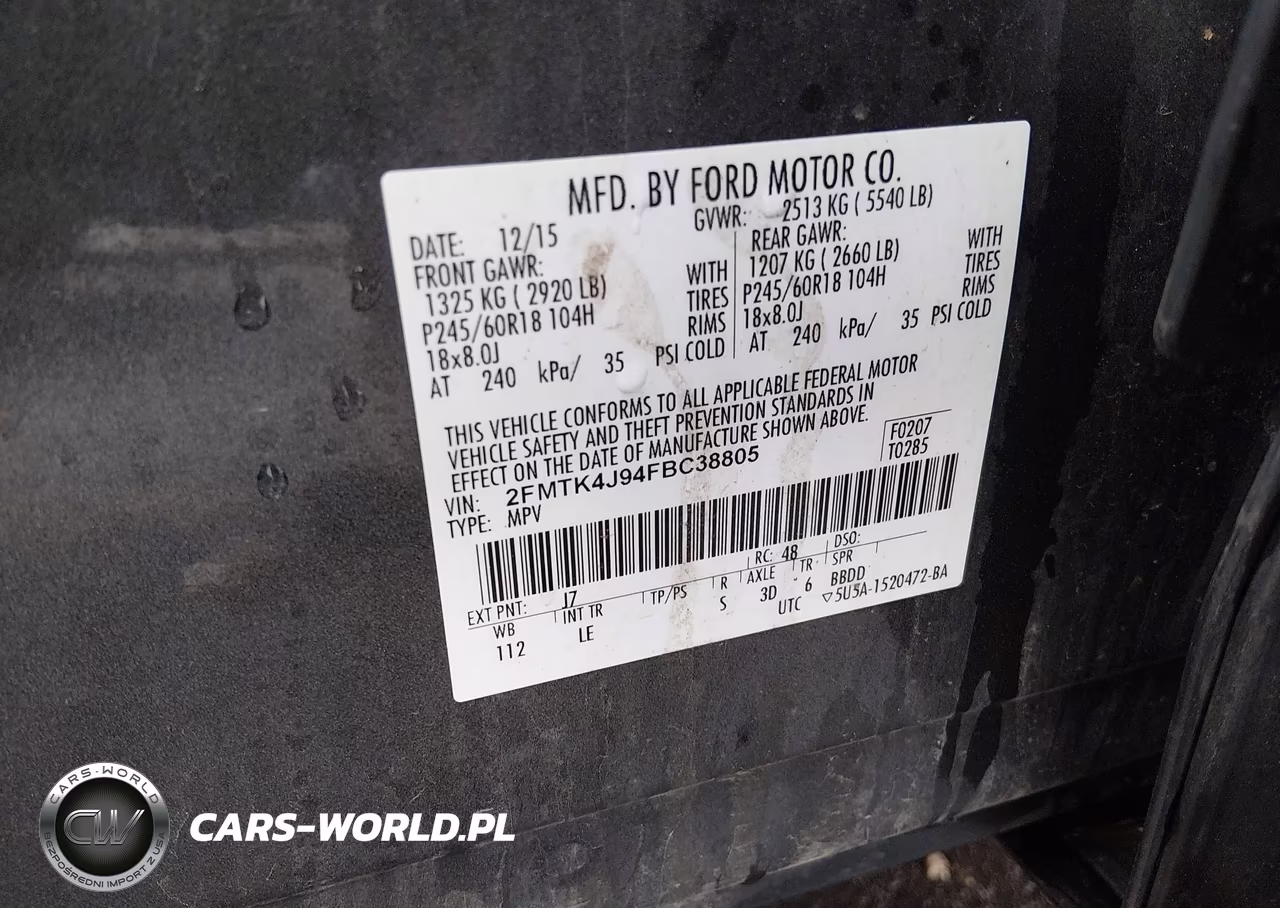 2015 Ford Edge Sel VIN:2FMTK4J94FBC38805 - 9