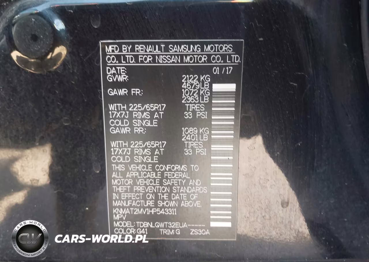 2017 Nissan Rogue Sv VIN:KNMAT2MV1HP543311 - 9