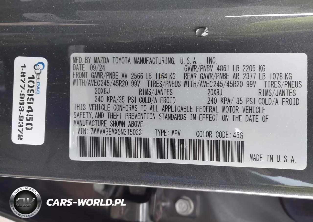 2025 Mazda Cx-50 2.5 S Premium Plus Package VIN:7MMVABEMXSN315033 - 9