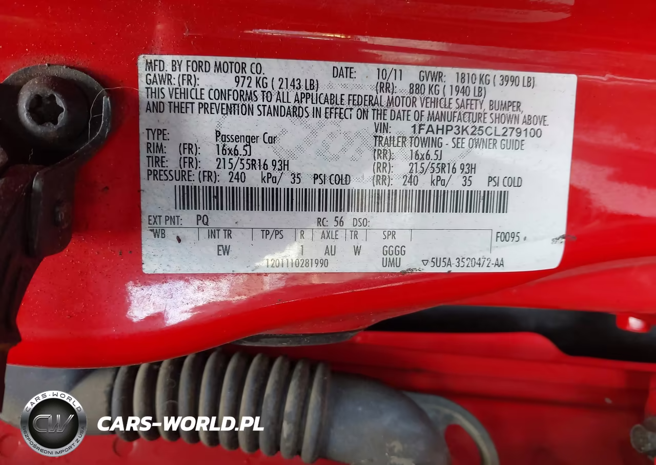 2012 Ford Focus Se VIN:1FAHP3K25CL279100 - 9