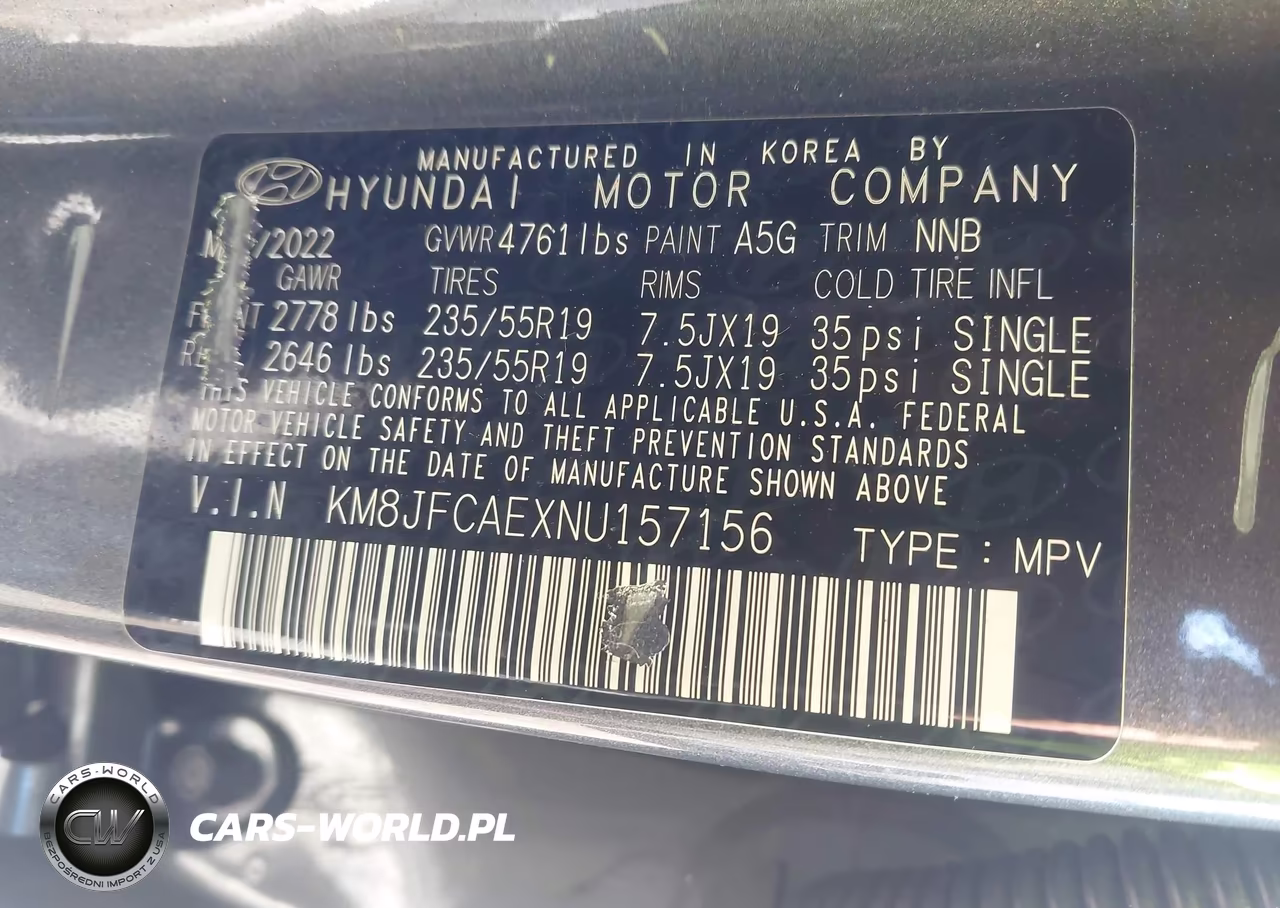 2022 Hyundai Tucson Xrt VIN:KM8JFCAEXNU157156 - 9