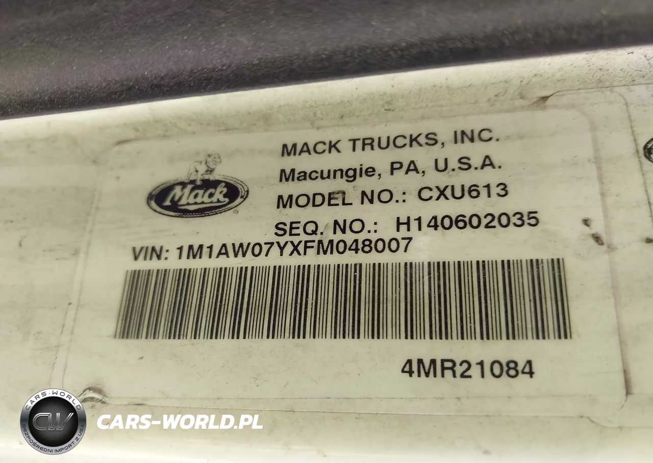 2015 Mack 600 Cxu600 VIN:1M1AW07YXFM048007 - 8