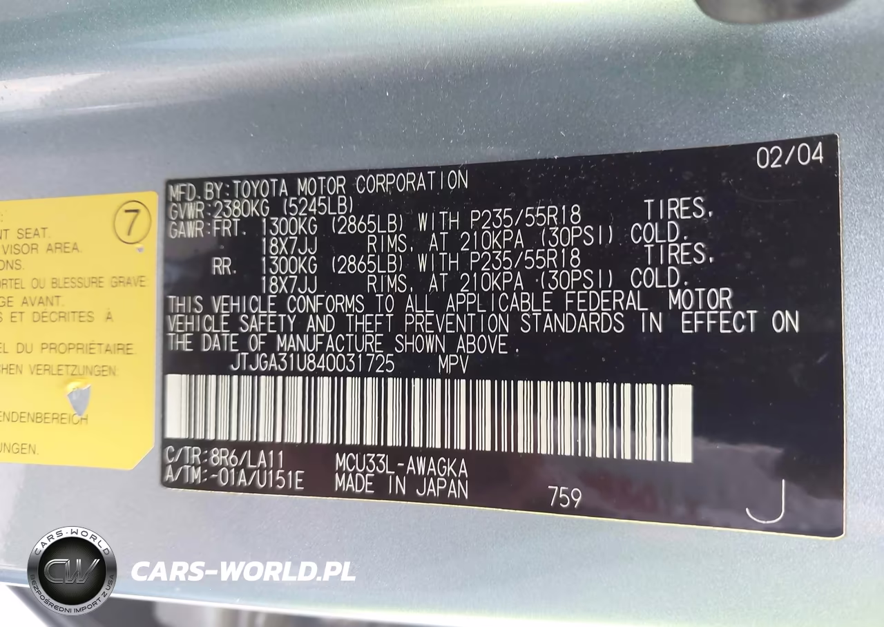 2004 Lexus Rx 330 VIN:JTJGA31U840031725 - 9