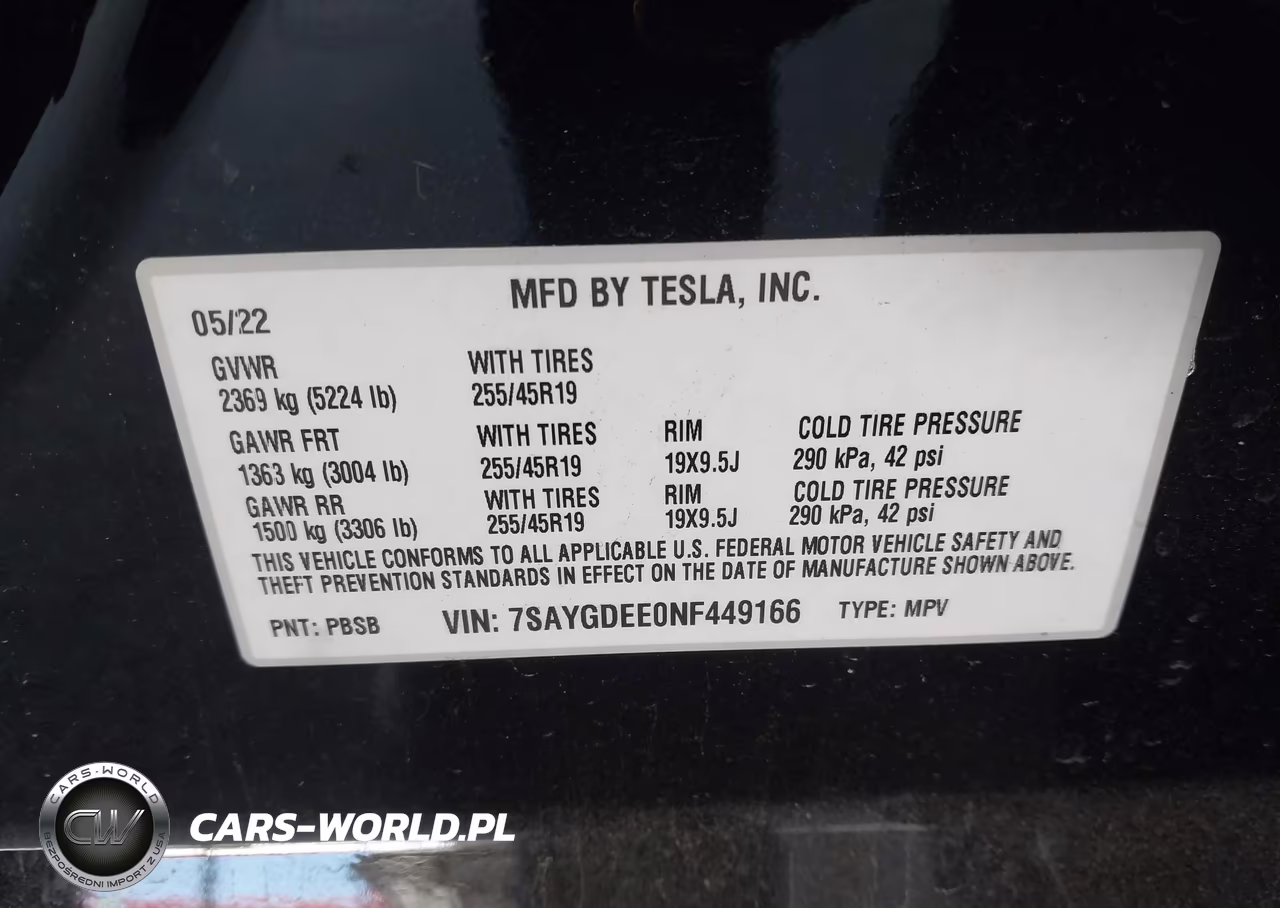 2022 Tesla Model Y Long Range Dual Motor All-Wheel Drive VIN:7SAYGDEE0NF449166 - 9
