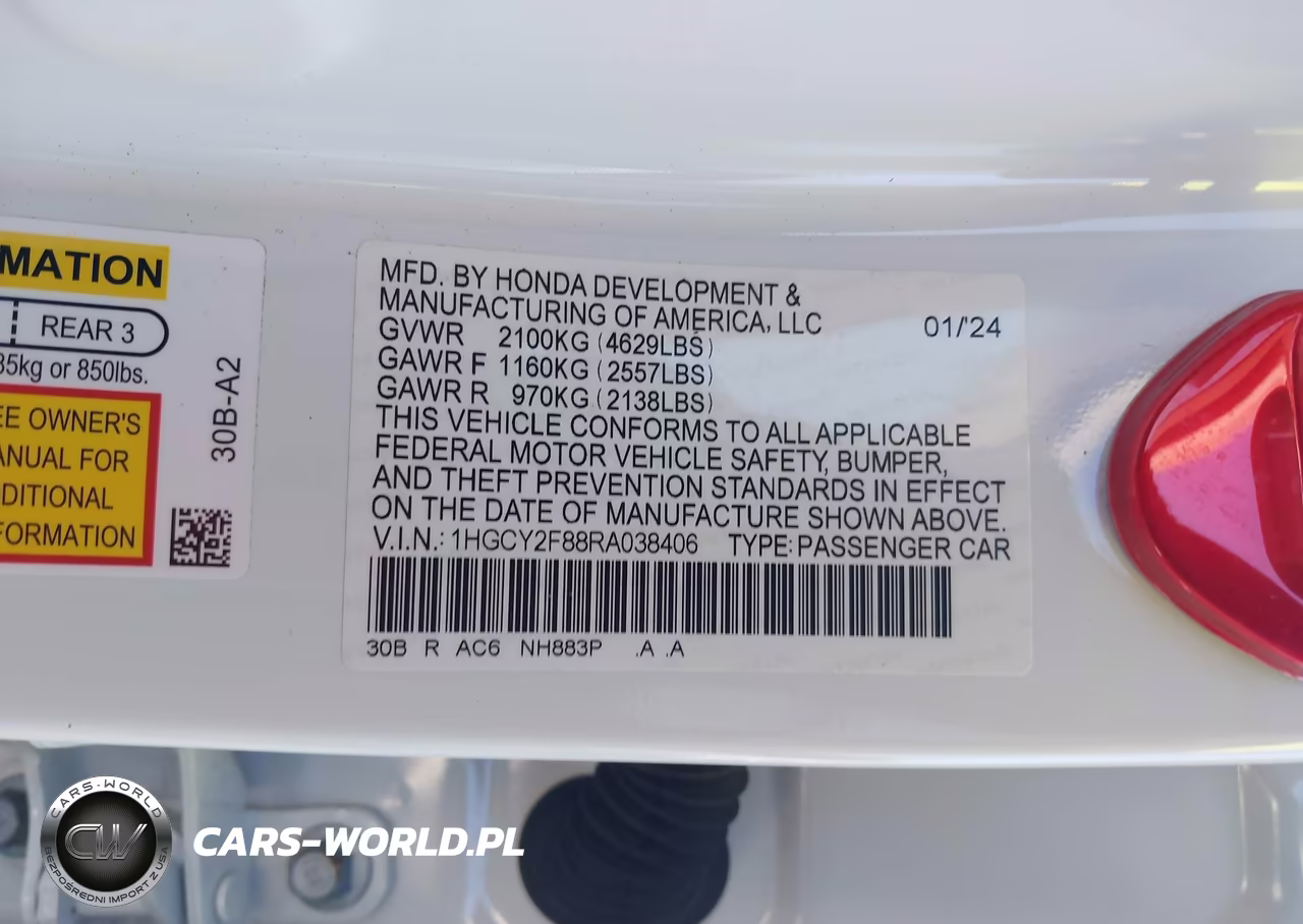 2024 Honda Accord Hybrid Touring VIN:1HGCY2F88RA038406 - 9