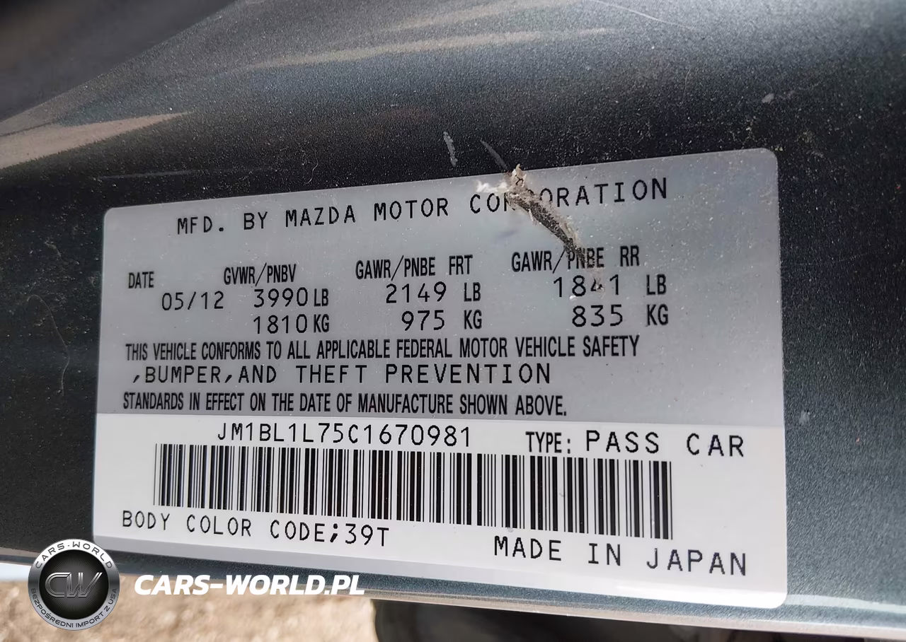 2012 Mazda Mazda3 I Touring VIN:JM1BL1L75C1670981 - 9
