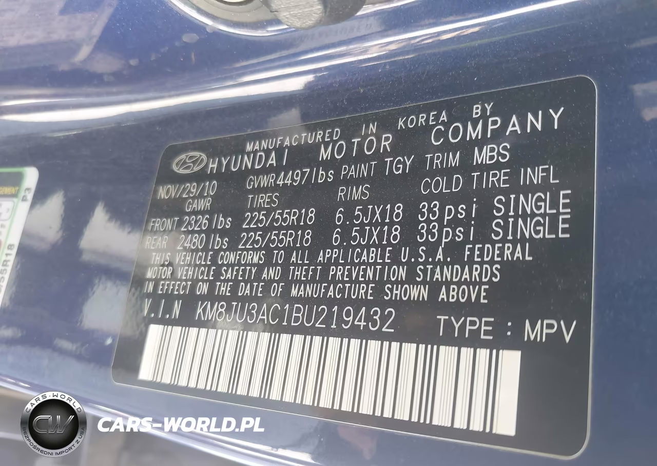 2011 Hyundai Tucson Limited VIN:KM8JU3AC1BU219432 - 9
