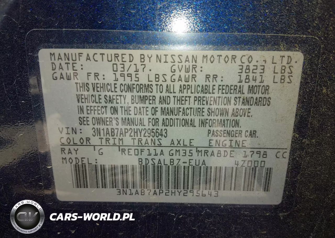 2017 Nissan Sentra S VIN:3N1AB7AP2HY295643 - 9