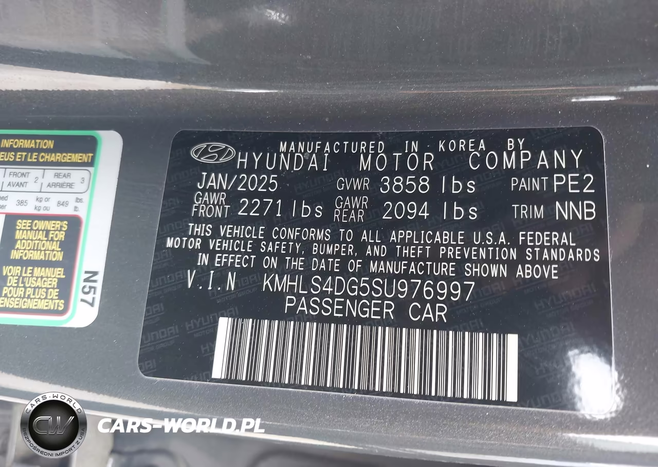 2025 Hyundai Elantra Sel Convenience VIN:KMHLS4DG5SU976997 - 9