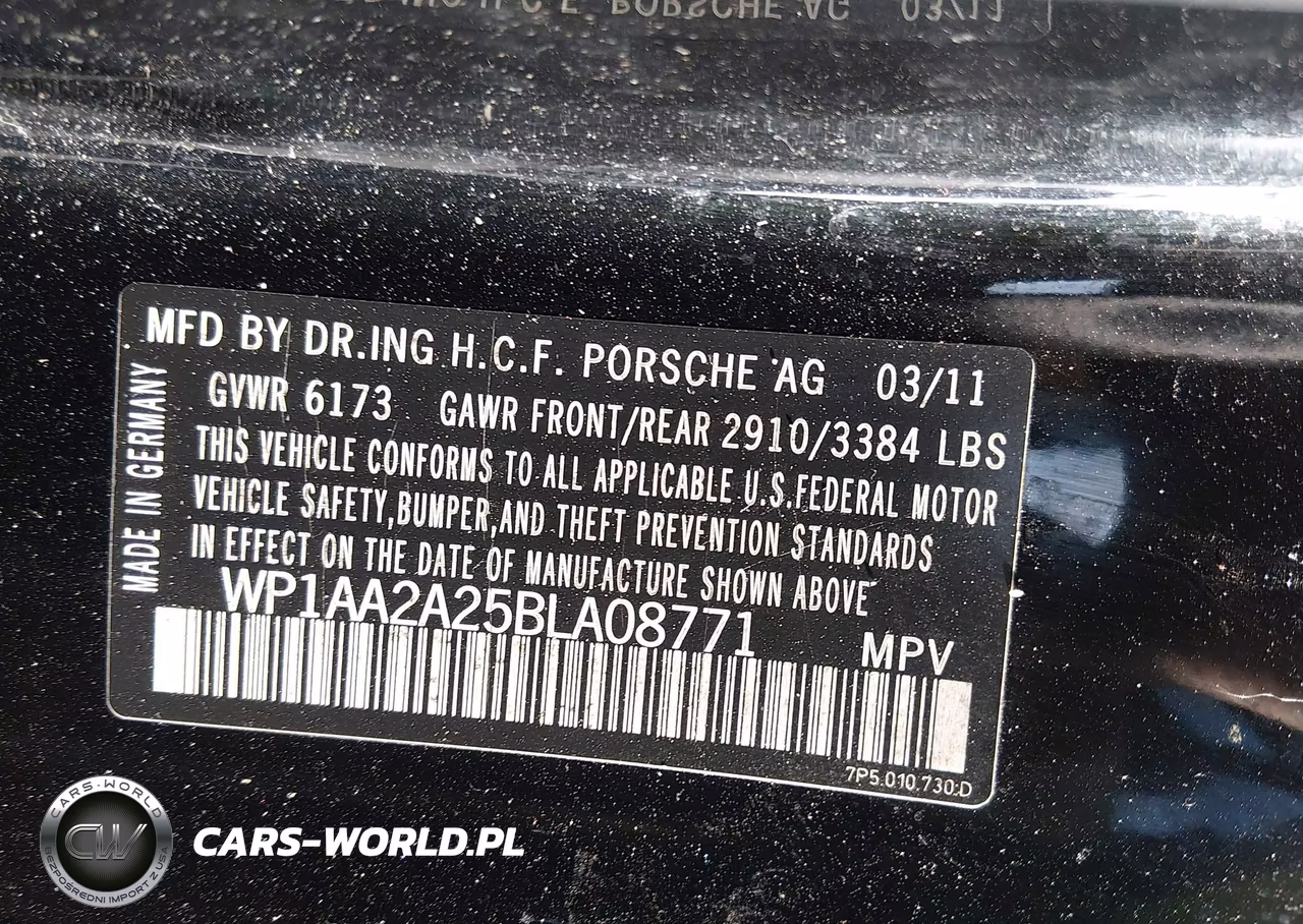 2011 Porsche Cayenne VIN:WP1AA2A25BLA08771 - 9