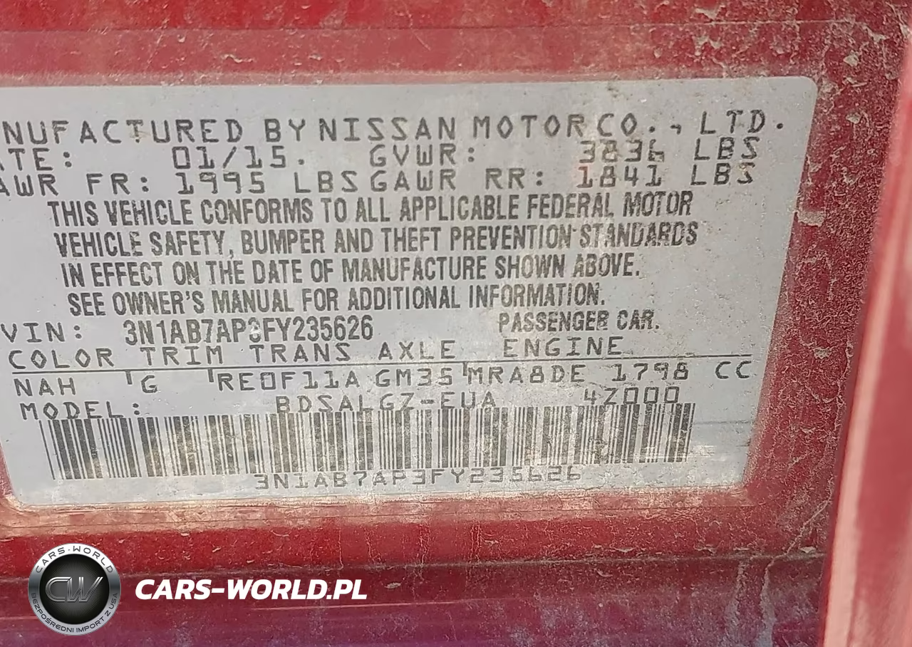 2015 Nissan Sentra Sl VIN:3N1AB7AP3FY235626 - 9