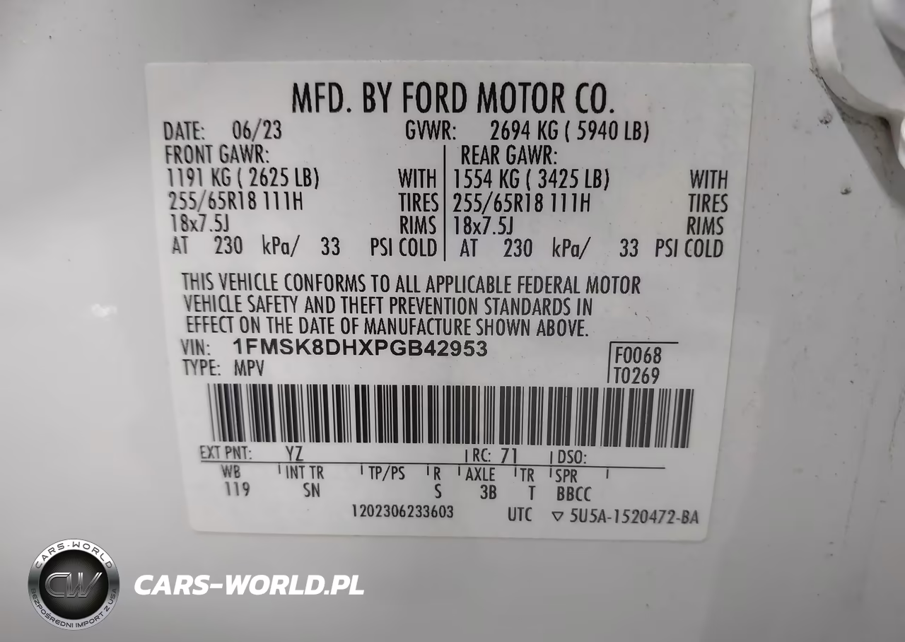 2023 Ford Explorer Xlt VIN:1FMSK8DHXPGB42953 - 9