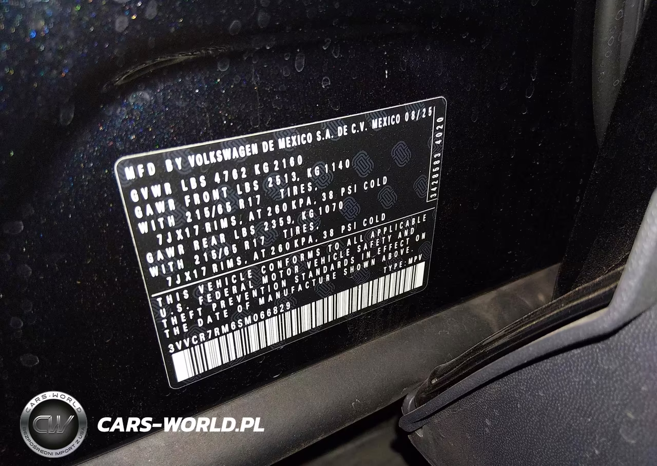 2025 Volkswagen Tiguan 2.0T S VIN:3VVCR7RM6SM066829 - 9