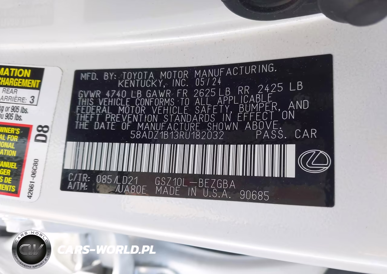 2024 Lexus Es 350 VIN:58ADZ1B13RU182032 - 9