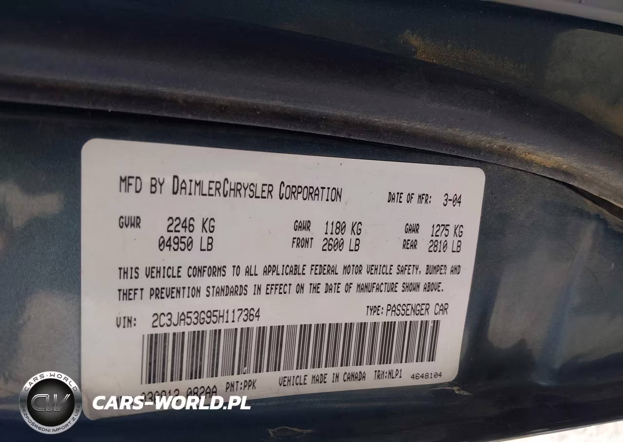 2005 Chrysler 300 Touring VIN:2C3JA53G95H117364 - 9