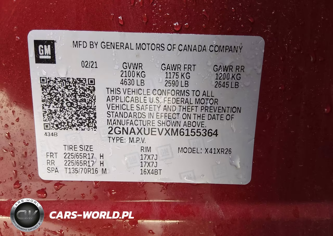 2021 Chevrolet Equinox Awd Lt VIN:2GNAXUEVXM6155364 - 9