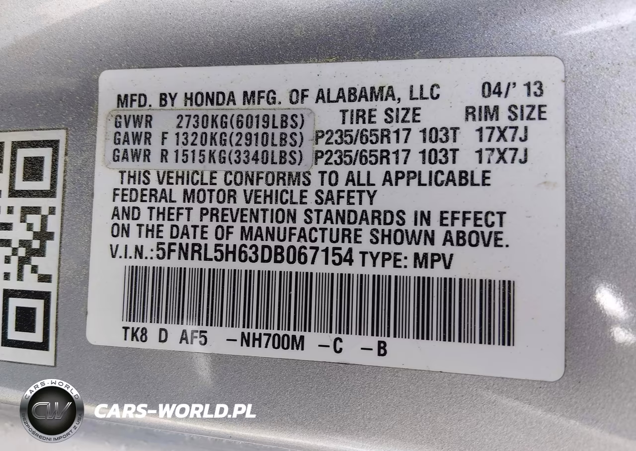 2013 Honda Odyssey Ex-L VIN:5FNRL5H63DB067154 - 9