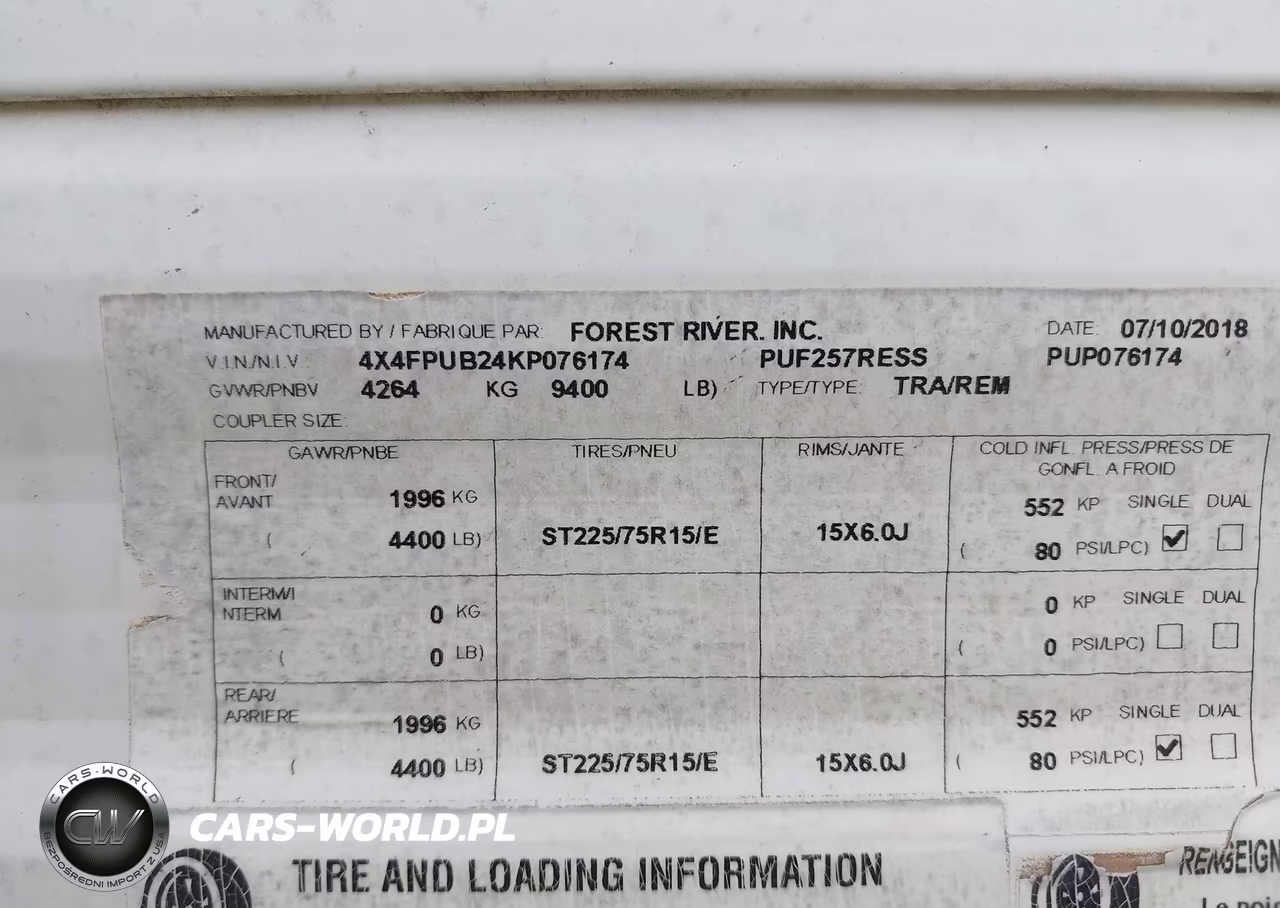 2019 Forest River Other VIN:4X4FPUB24KP076174 - 9