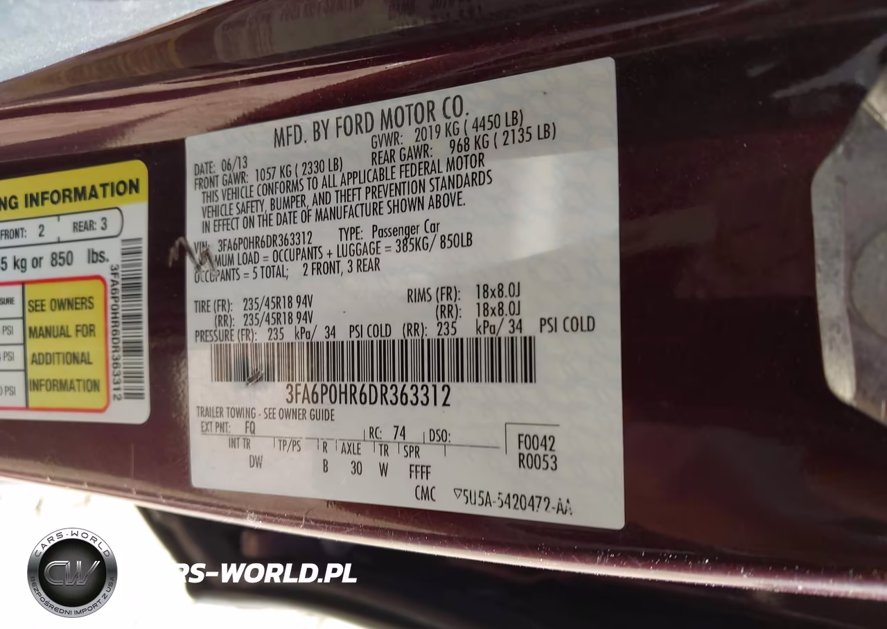 2013 Ford Fusion Se VIN:3FA6P0HR6DR363312 - 9