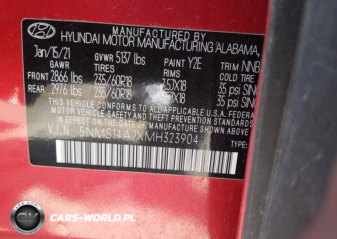 2021 Hyundai Santa Fe Se VIN:5NMS14AJXMH323904 - 9