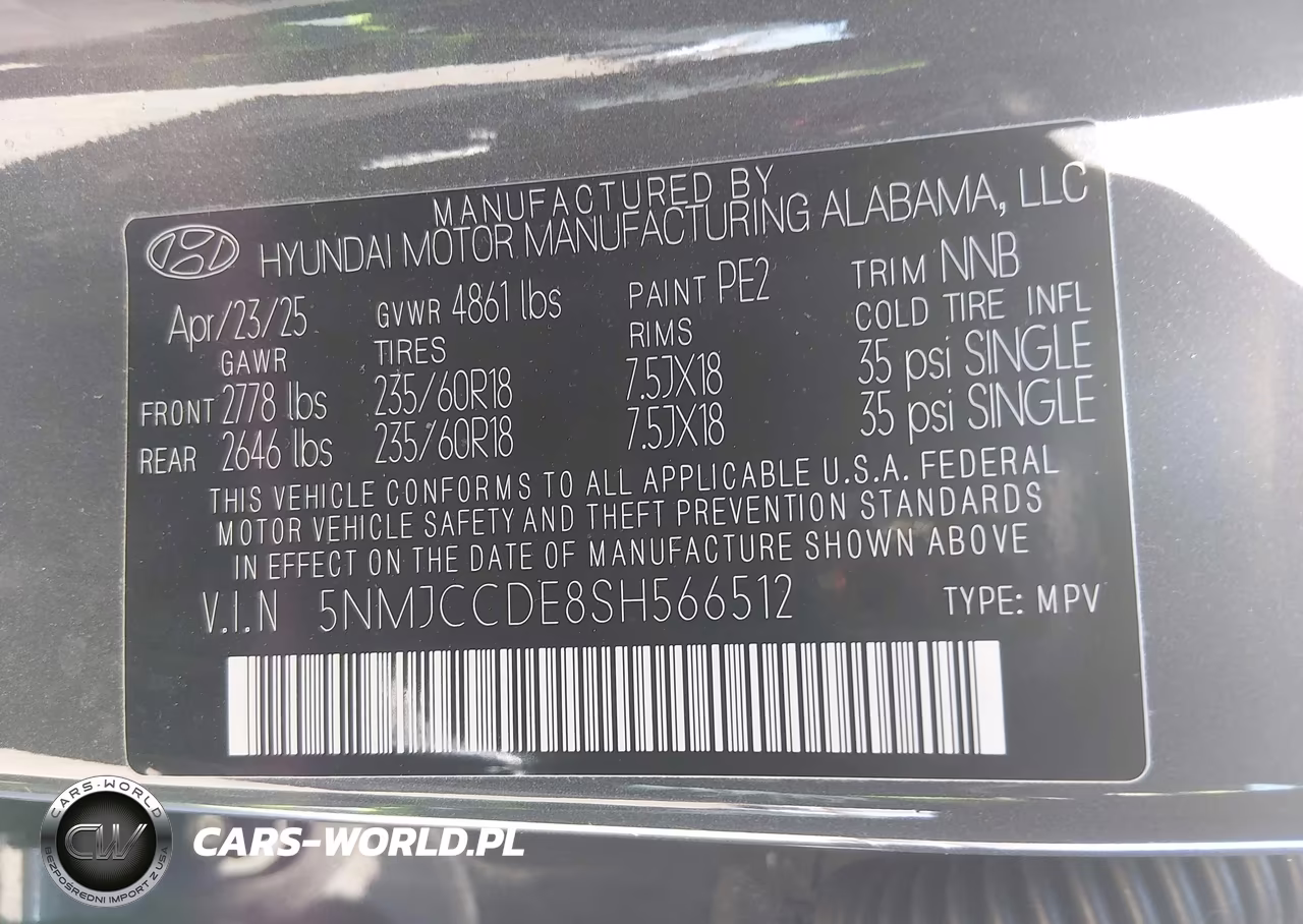 2025 Hyundai Tucson Sel Convenience VIN:5NMJCCDE8SH566512 - 9